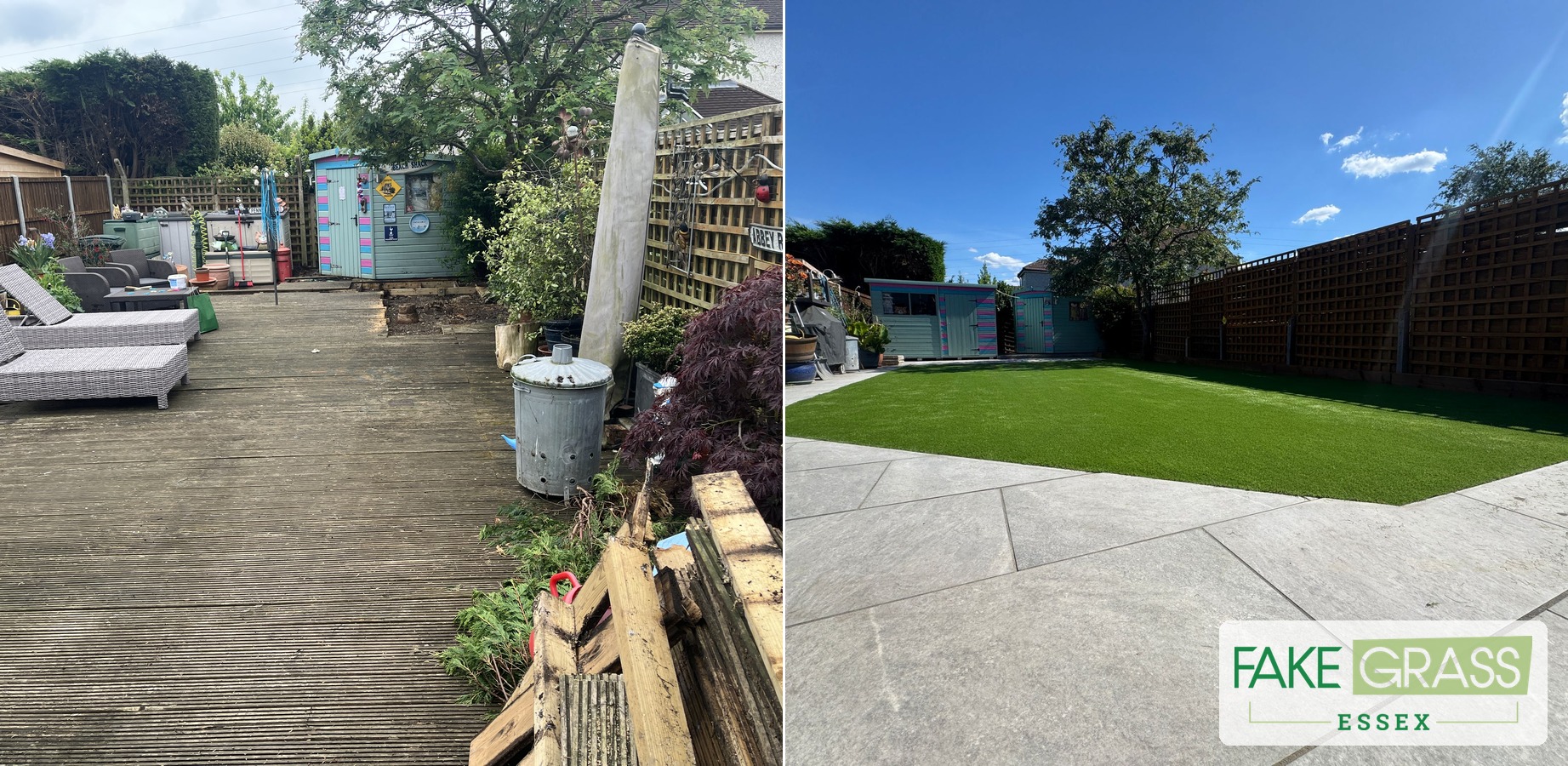 Artificial grass installation Essex